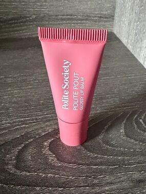 ❤️$7 NWT Polite Society Polite Pout Glossy Lip Balm Cinnamon Roll 5g